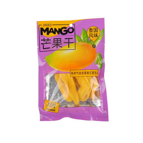 Dabaishi Dried Mango Wholesale 88g Dried Fruit Preserved Fruit Dried Fruit Large Wholesale Office Snacks Preserved Fruit Imported
