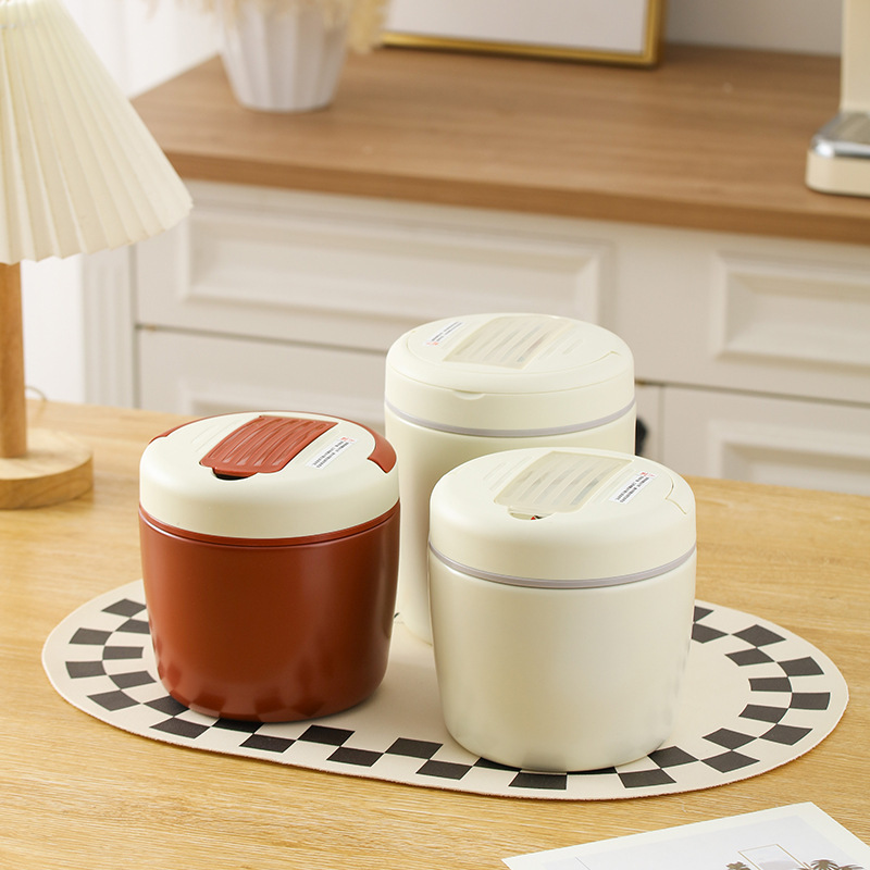 304 Stainless Steel Insulated Pot Mini 1.2-1.5 Capacity Vacuum Long-Lasting Lunch Box Vacuum Insulated Bucket
