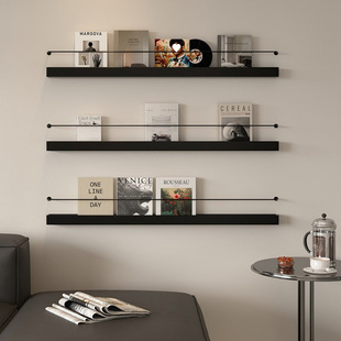 Nordic Metal Iron Art Wall-Mounted Wall Living Room Wall Simple Book and Newspaper Rack Decorative Magazine Storage Display Rack