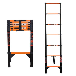 Factory Carbon Steel Black Telescopic Ladder Climbing Ladder