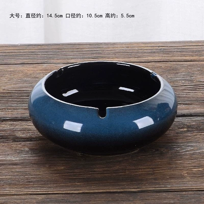 Car ashtray shape, premium quality - blue-kiln-glaze-large-size-single-piece-safety-equipment