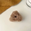 Светло‑кофейный (маленькая плюшевая заколка с кошачьими ушками)
