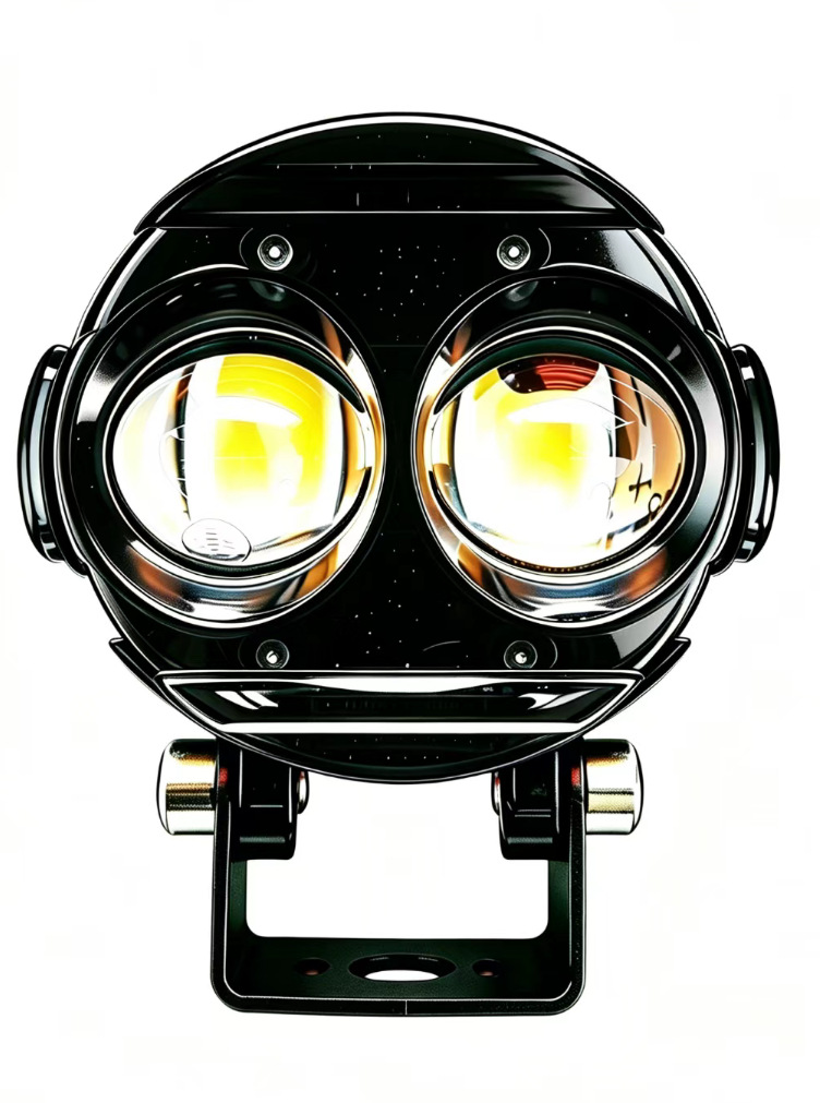 Dual-Eye Waterbird Spotlight for Motorcycles and Electric Vehicles, Led High-Brightness Waterproof Modified Mini Spotlight