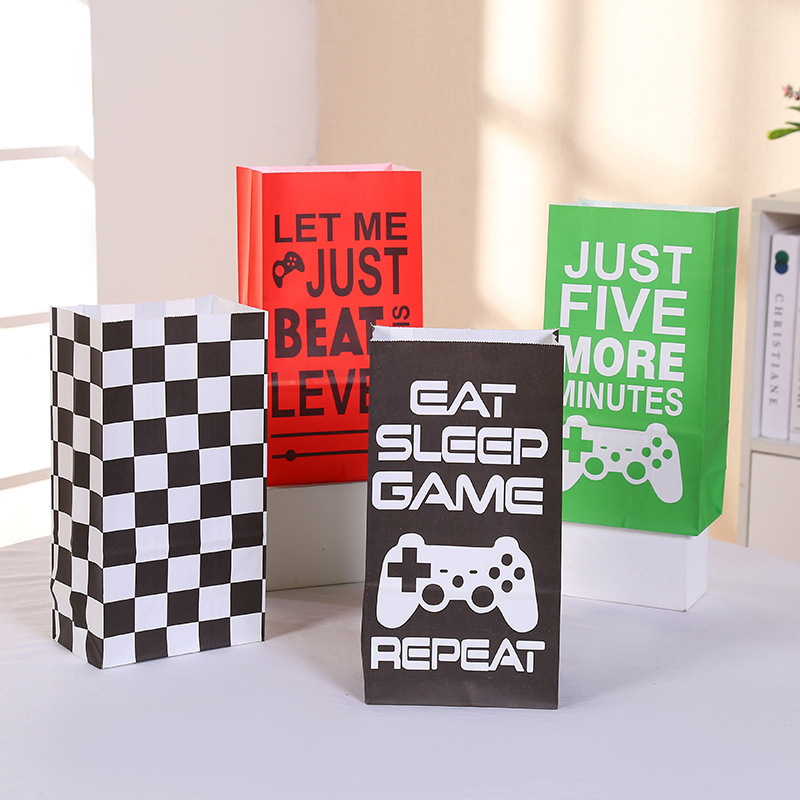 游戏机主题礼品包装袋食品袋牛皮纸袋派对礼物聚会礼品礼物袋批发