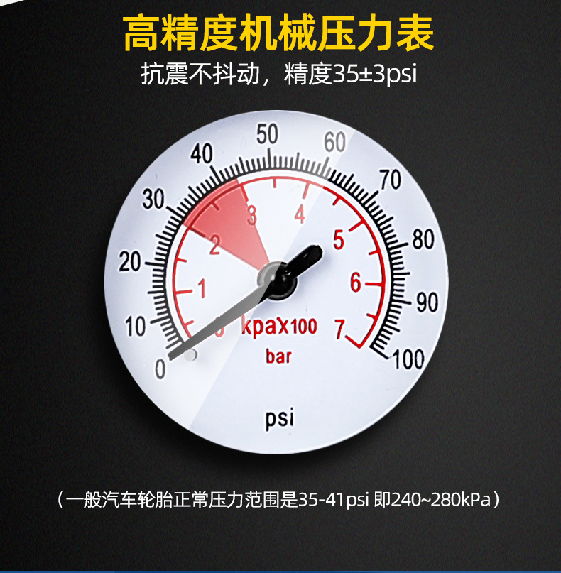 Portable Car Tire Inflator with Gauge
