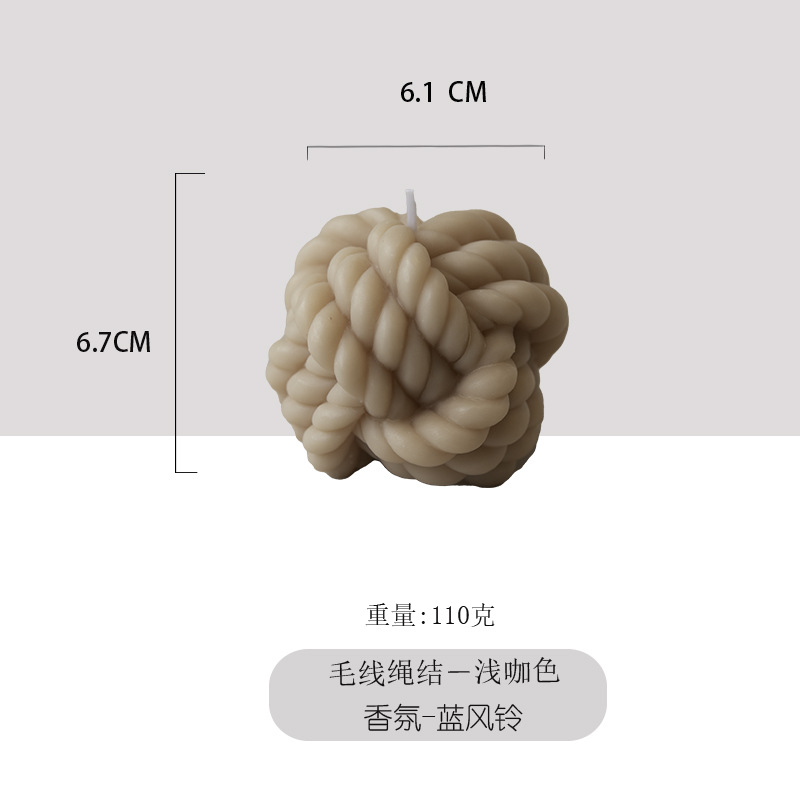 Venta caliente transfronteriza, forma de cuerda, decoración de velas de aromaterapia, diseño para el hogar, venta al por mayor, estilo caliente hecho a mano