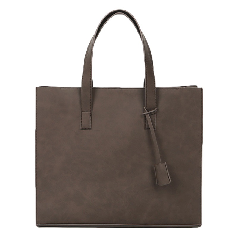 Korean Style Horizontal Fashionable All-match PU Leather Tote Bag Fashionable Crossbody Handbag Men's Shoulder Bag Men's Bag