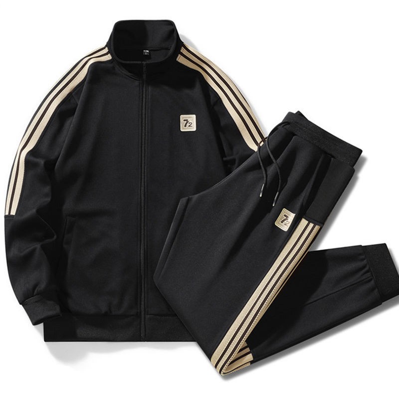 外贸正品新款运动服套装男卫裤宽松加绒加厚开衫卫衣冬季运动服男