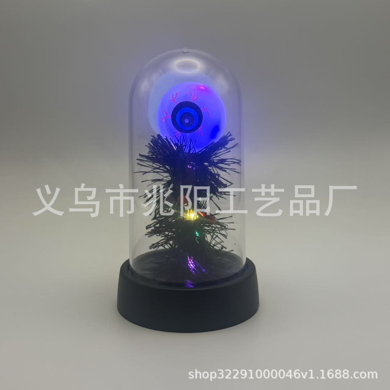 Fabricante de Halloween campana transparente LED luz nocturna decoración de ambiente adornos luminosos iluminan lindos fantasmas fantasmas