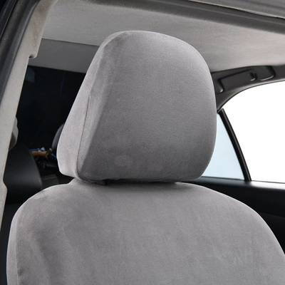 Car Headrest Case Thickened Universal Elastic Velvet Headrest Protective Cover Full Envelope Simple Installation Dust-proof Cap (Universal seat cover) - derong-head-pillow-coverdark-gray-all-yards