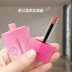 DAIMANPU黛曼普卡片熊粉霧唇泥 啞光絲絨霧面顯白奶茶色唇釉批發