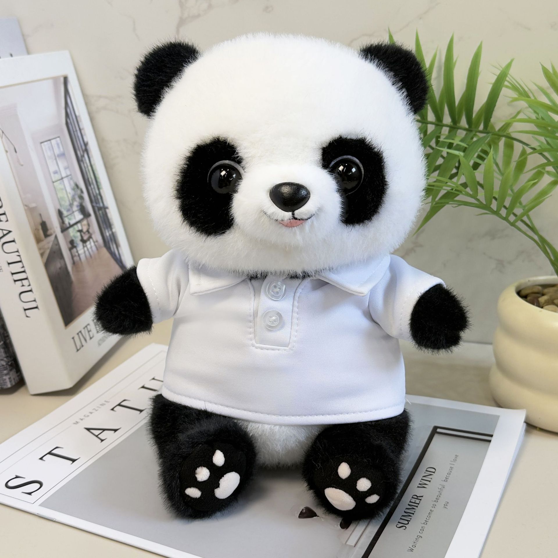 Cute tesoro nacional panda muñeca muñeca de peluche muñeca panda muñeca Chengdu logotipo de la empresa de impresión de recuerdos