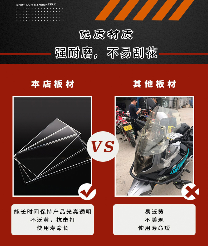 Suitable for Shengshi 150X Dedicated Windshield, 150X Motorcycle Windscreen, Wind Deflector Modification, Front Windshield Modification