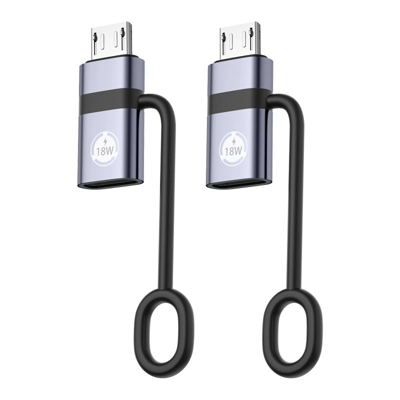 Микророзетка Male to Type-C Female 18W быстрая зарядка данных Android к USB-C совместимо с Android телефоном адаптер