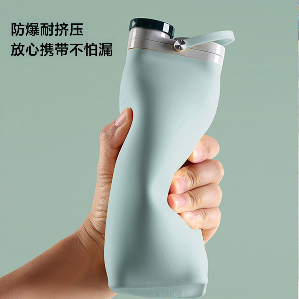 Manufacturer's outdoor sports silicone cup, foldable water cup, Nordic minimalist style travel pocket cup, milk bottle, portable for travel