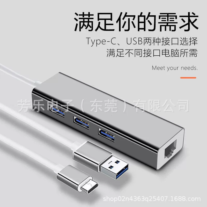 USB к RJ45 гигабитная Проводная сетевая карта типа Док-станция расширения компьютера для ноутбука Huawei Apple Mac