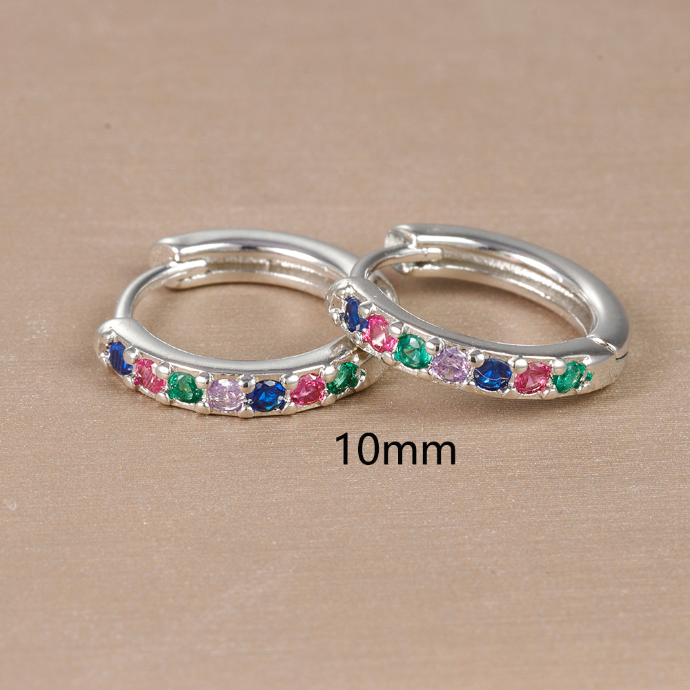 15g Weight Rhinestones Inlay Material Earrings Classification 1 Pair Quantity Daily Occasion Copper Material Geometric Pattern Women's Gender Plating, Inlay Design Simple Style Style 1 Pair Simple Style Geometric Plating Inlay Copper Rhinestones Earrings 7