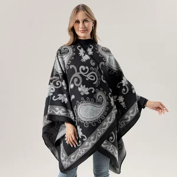 Retro Ethnic Style Shawl Yunnan Travel Wear Summer Office Blanket Scarf Warm Outer Cloak Cloak