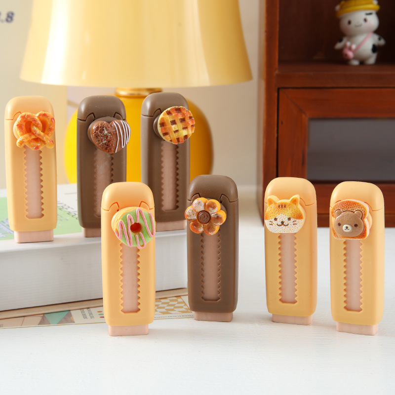 Pull-and - pull goma limpia sin marcas de dibujos animados de alto valor facial borracha retráctil borracha de lápiz reemplazable