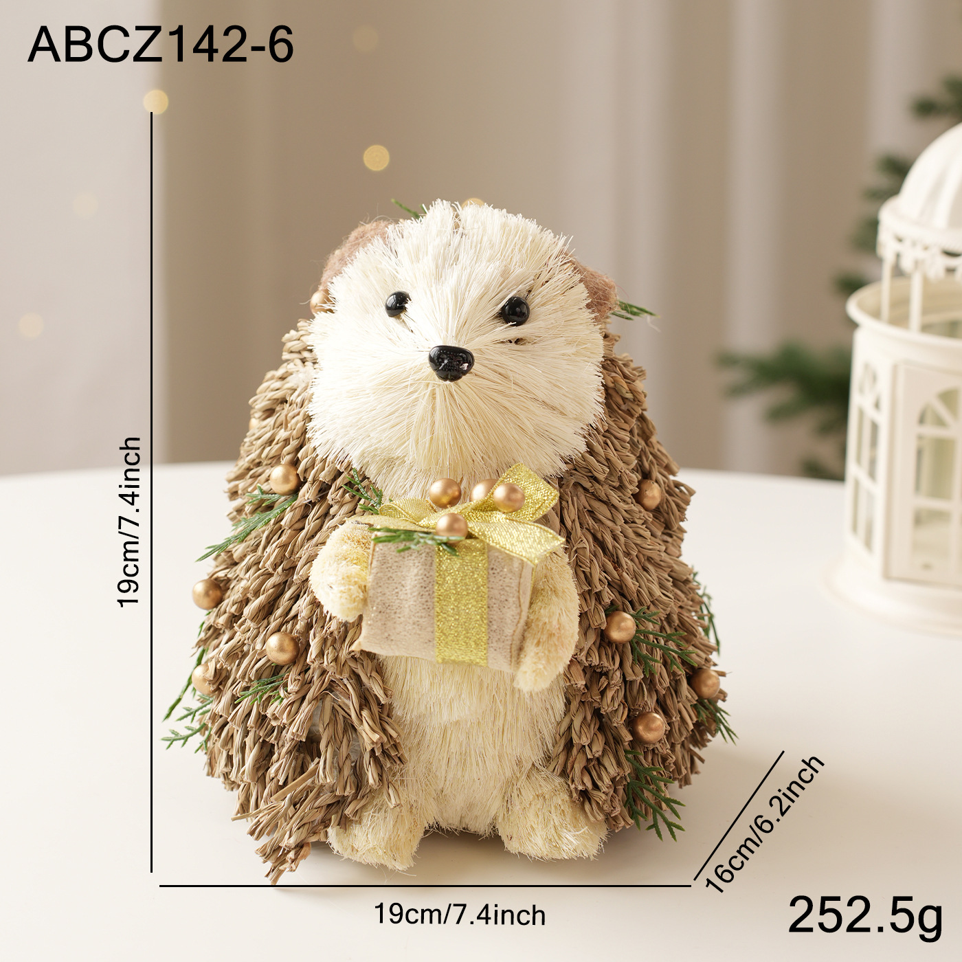 Decoración de escritorio de Navidad transfronteriza espuma de paja osos ardilla muñeca muñeca muñeca decoración de Navidad