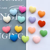 Мини маленькие любовные аксессуары из смолы для ногтей DIY матовые в форме сердца многоцветные материалы для украшения корпуса мобильного телефона