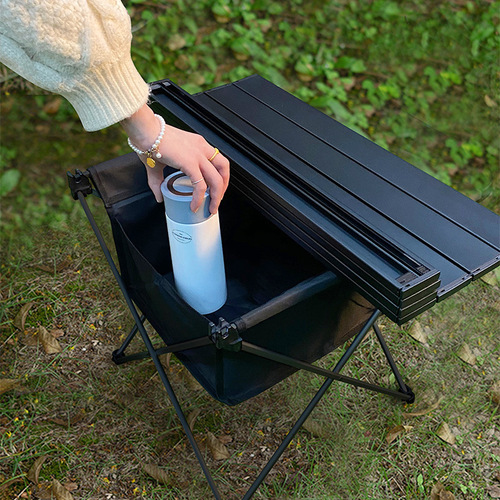 Outdoor camping portable folding table Ultra-light aluminum camping barbecue table Street stall table Mini egg roll table