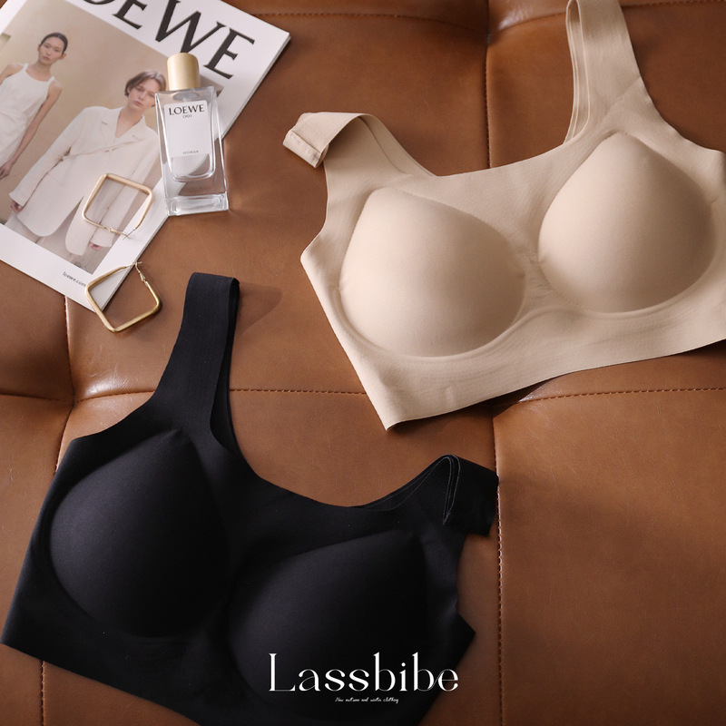 Lassbibe Hot-Selling Liquid Foundation Invisible Skin Intimates for Women, Seamless, No Size, Large Breasts Appear Smaller, Sports Bra Vest