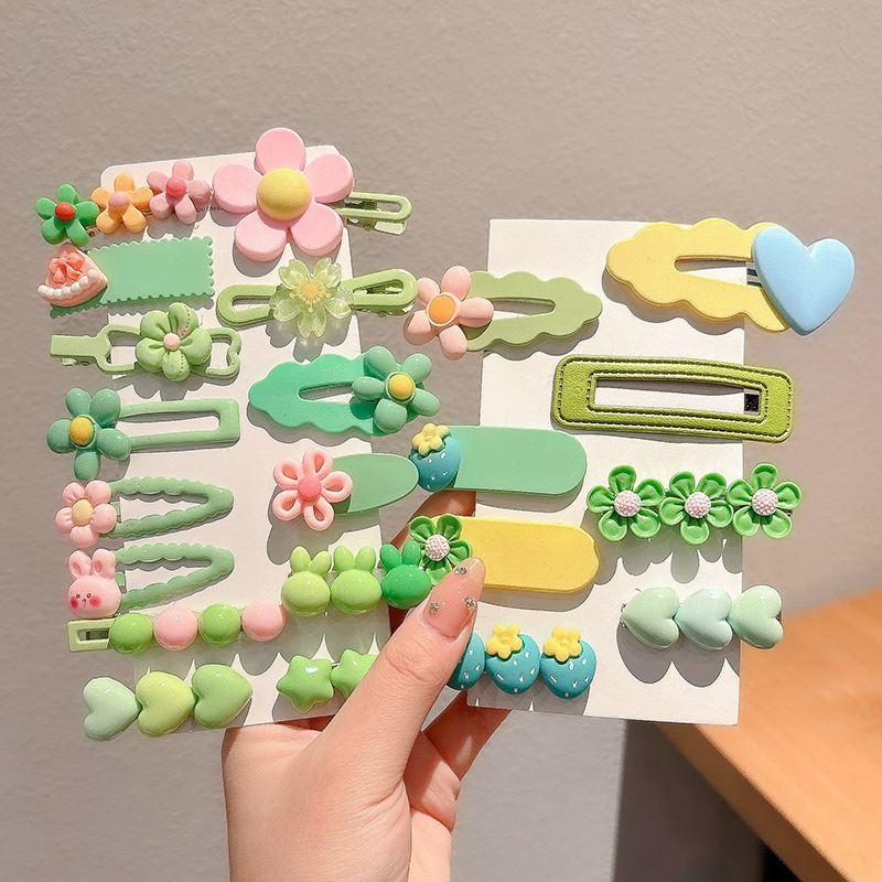 2024 nuevo clip BB de color lindo clip de cabello de boca de pato chica lateral clip de frange para niños tocado tarjeta de cabello rotura