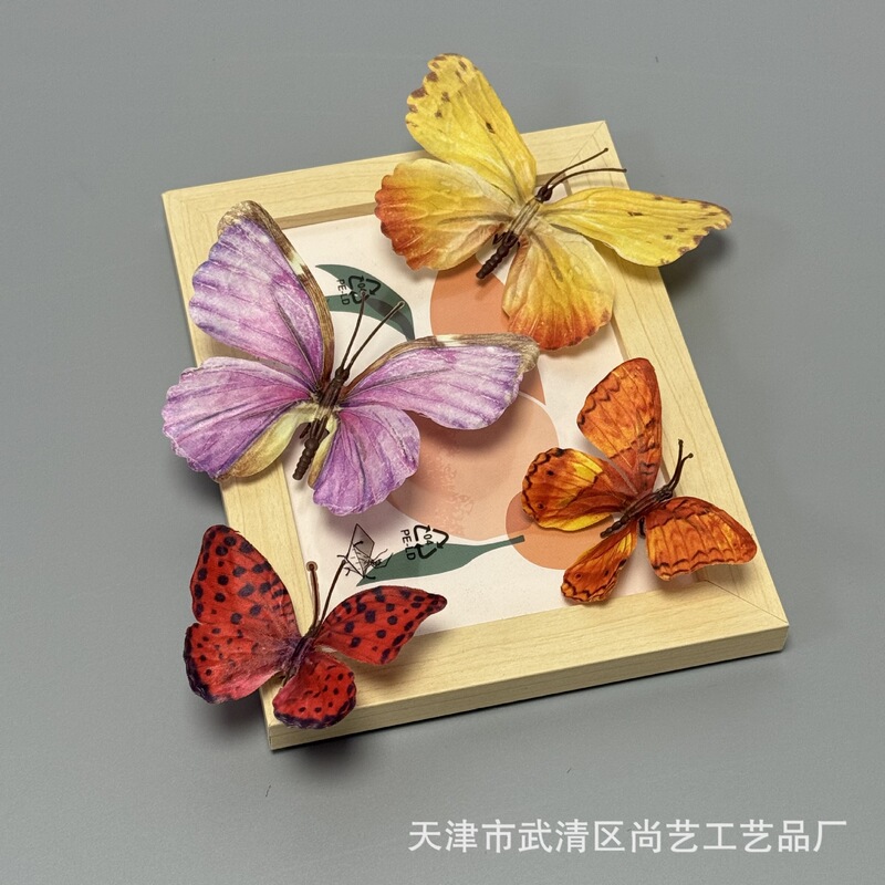 模擬 3D 蝶の花模擬造花 DIY 蝶のカラフルな人気の蝶の装飾クリエイティブジュエリー工場卸売|undefined
