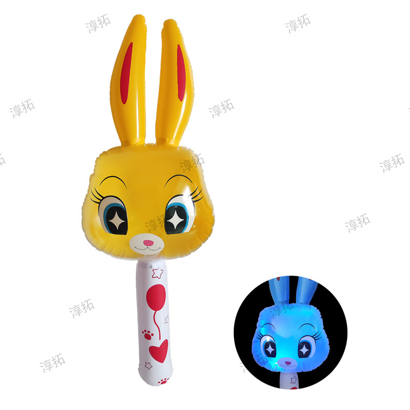 빛나는 새로운 토끼 노란색