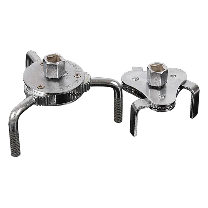 Venta directa de fábrica de llaves para filtros de aceite de doble propósito, redondas y planas, llaves para filtros de tres garras al por mayor.