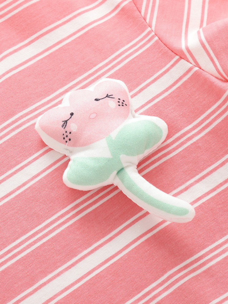 Transfronterizo malawee ropa de niñas de moda set de verano nuevo estilo europeo y americano para niños a rayas de manga corta set de dos piezas