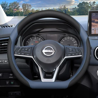 Steering wheel cover — for 2026 Nissan Sylphy Steering - nissan-exclusive-d-type-black-blue-ultra-slim-edition-nissan-sylphy