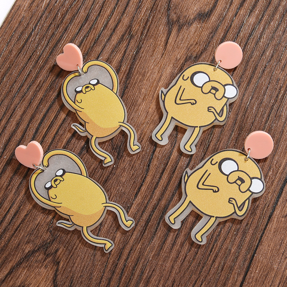 1 Pair Quantity 1 Pair Cartoon Style Sweet Cartoon Character Arylic Drop Earrings