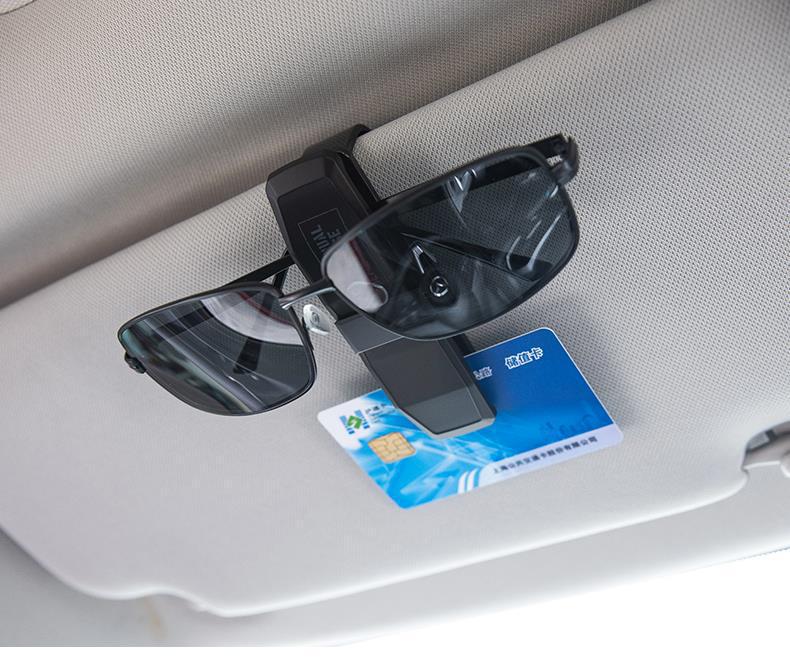 Japanese Yac Car-Mounted Glasses Clip, Sunglasses Storage Holder, Multifunctional Car Glasses Case, Metal Eyeglass Clip