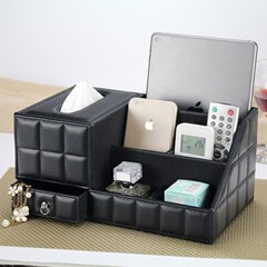 革多機能リビングルームコーヒーテーブルデスクトップリモコン収納ボックスティッシュボックスクリエイティブ北欧ティッシュボックス家庭用