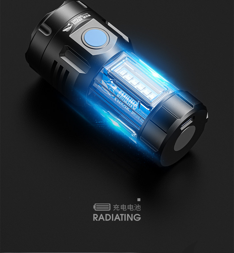 Takeaway Flashlight, Small, Portable, Strong Light, Outdoor, Multi-Functional, Magnetic, Super Bright, Durable, New Type, Rechargeable