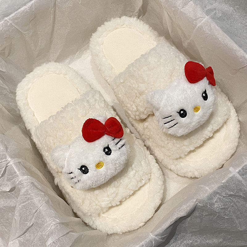 冬季时尚高档外穿舒适软底毛毛棉拖鞋室内居家耐穿休闲甜蜜女款鞋|undefined