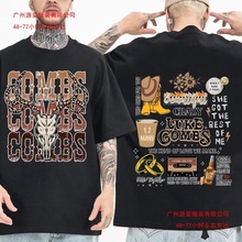 欧码棉T西部卢克梳乡村音乐t恤男人女人原宿o领短袖动漫衬衫球迷