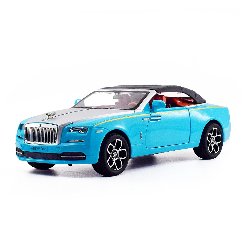 Coche de juguete de aleación a escala 1:24 con sonido y luz, coche de aleación grande para niños, pieza de exhibición premium, venta al por mayor.