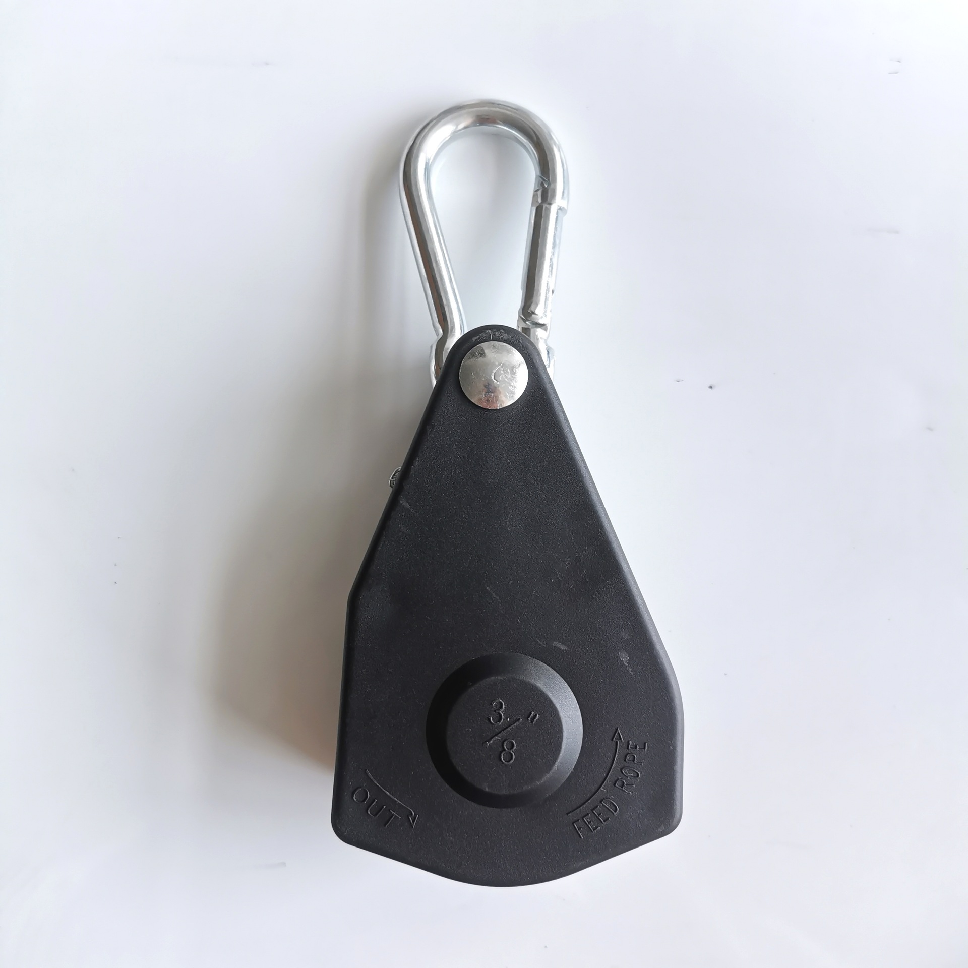 검정색 도르래 단일 제품(반제품) - 금속 바퀴 내장 - 1개 7개 포함#카라비너, 무선