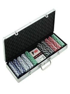 Texas Hold'em Set 500 ярдов круглый угол с коробкой ABS содержит железные чипсы