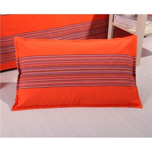 [sale every day] thick encryption handmade old coarse cloth pillowcase a pair of stripes postage 48*75cm
