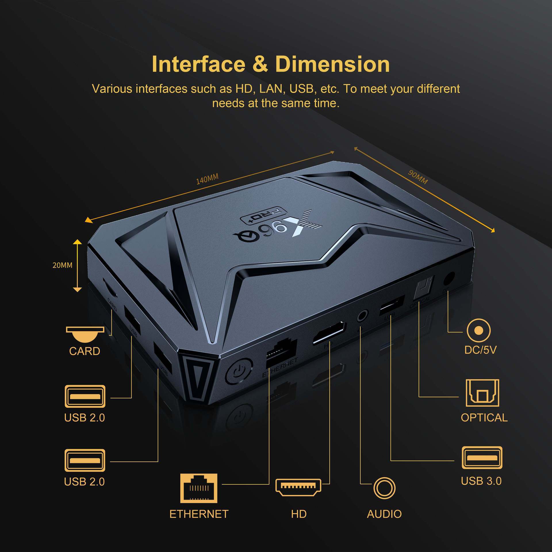 Gigabit X96Qpro+ Android 14 Set-Top Box Allwinner H728 Export Box 8K High-Definition Bluetooth Network Set-Top Box