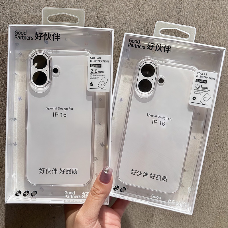 适用苹果17Air 16E PC冰透系列15ProMax亚克力14硬壳iPhone13透明