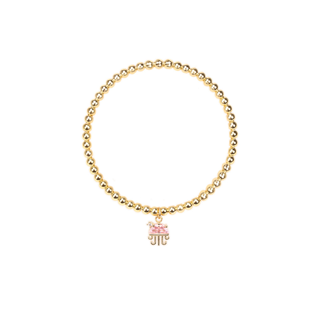 new color zirconium turtle jellyfish pendant copper gold-plated bead elastic rope bracelet