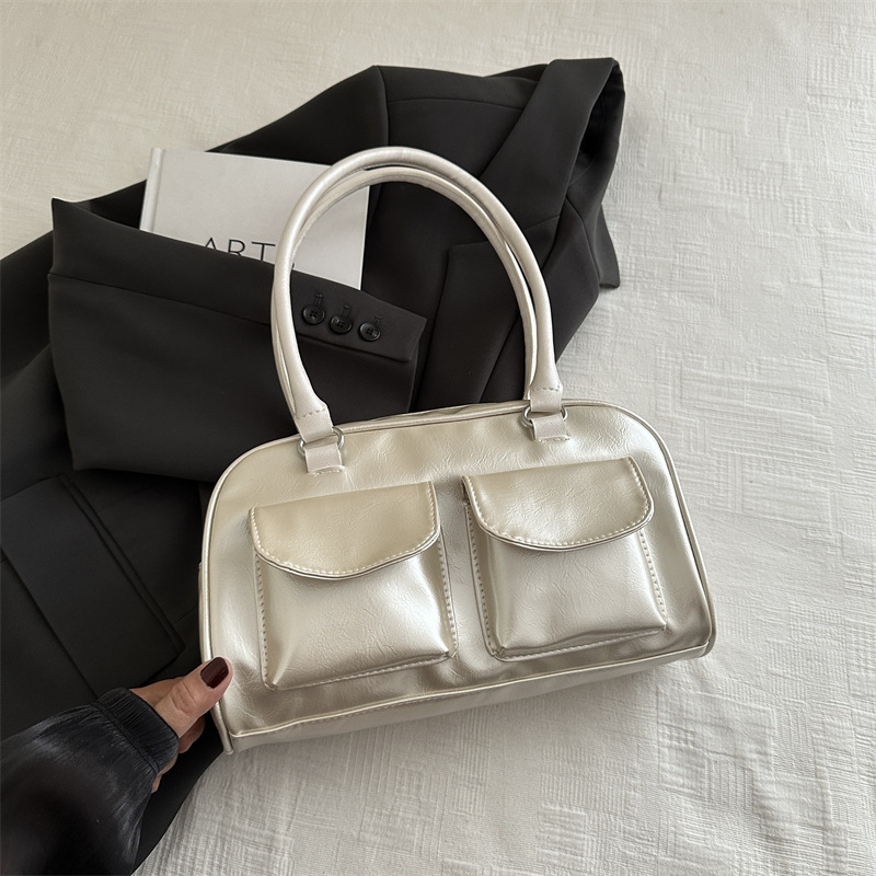 Versión coreana del bolso de axila de gran capacidad de alta calidad, bolso de mujer, nuevo bolso de bolos de gran capacidad, bolso de viaje simple