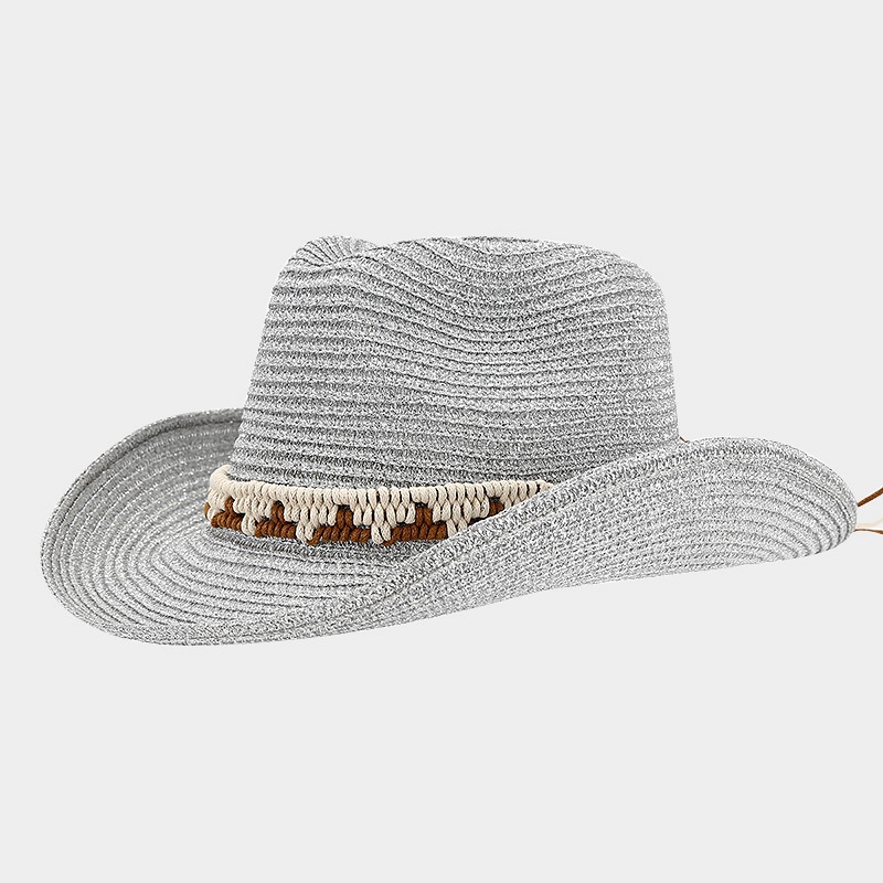 Herramientas de marea sombrero solar de vacaciones de verano estilo dorado tejido de paja sombrero de sol plástico para mujeres image 3