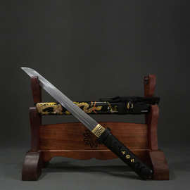 龙泉手工一体日本刀短刀胁差东洋居合刀忍者wakizashi外贸 未开刃