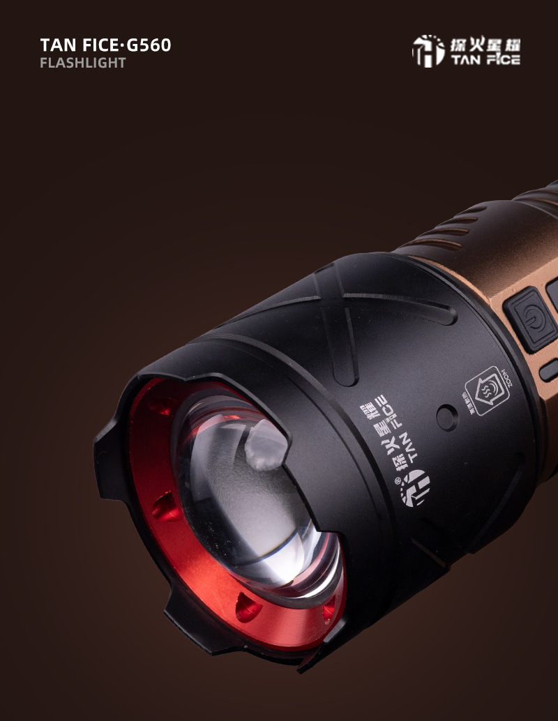 Cross-Border Aluminum Alloy Flashlight, Thickened Multi-Functional Auto Repair Work Light, Laser Zoom Laser Cannon, White Laser Flashlight